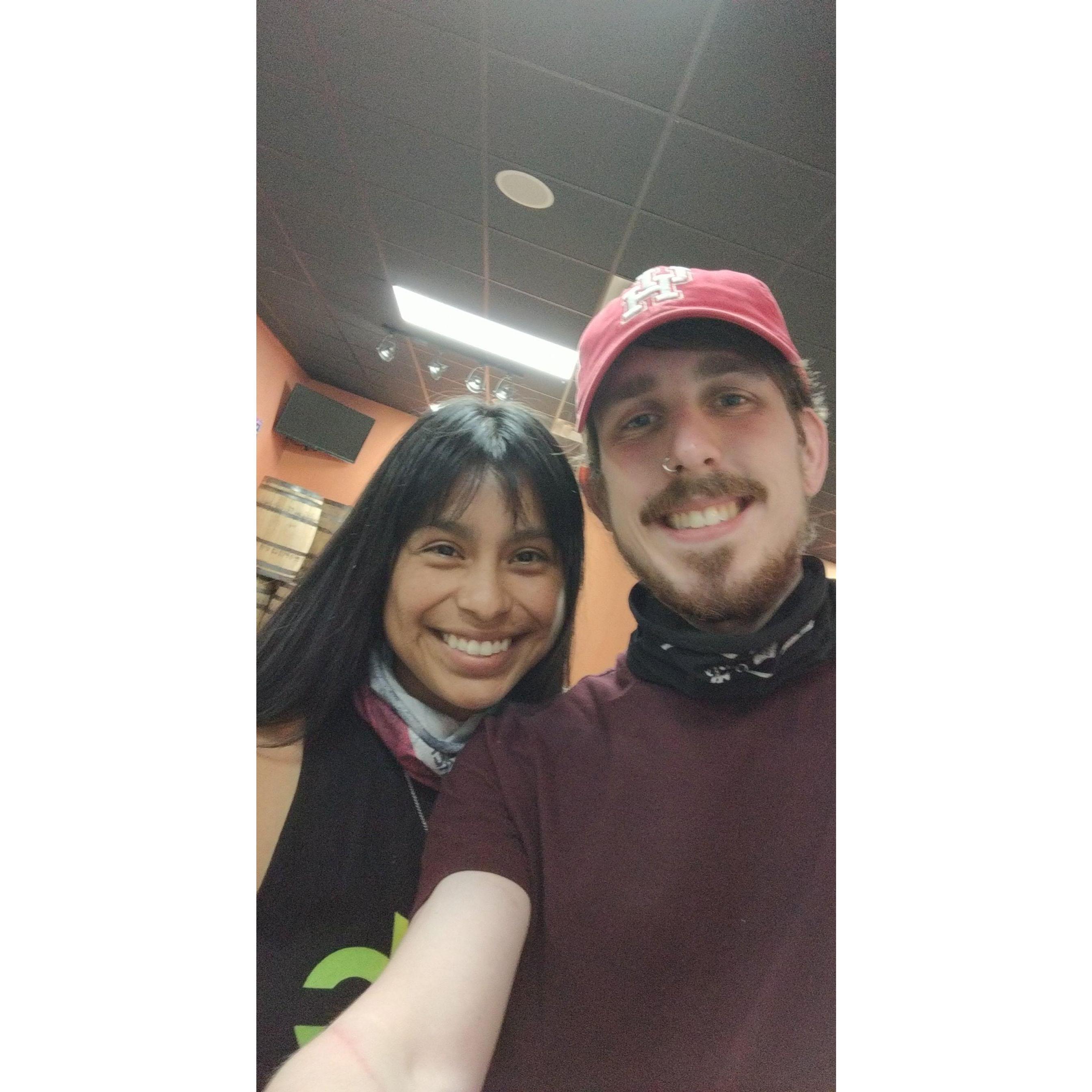 The first picture we ever took together! May '20