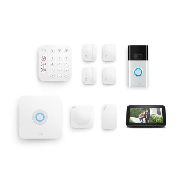 Ring Alarm 8-Piece Kit (2nd Gen) with Ring Video Doorbell (2020 Release) and Echo Show 5 (2nd Gen)