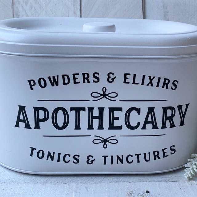 Farmhouse Decor, Apothecary Tin, Bathroom Decor, Farmhouse Bathroom Decor, Personalized Tin, Decorative Tin, Personalized Decor, Apothecary