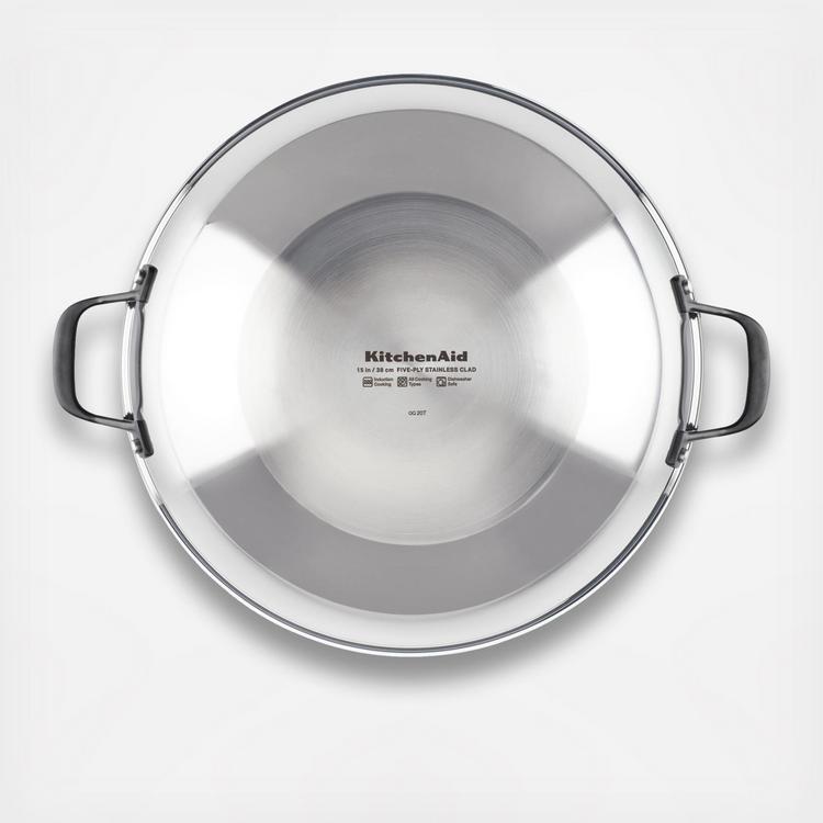 KitchenAid, 5-Ply Clad Stainless Steel Stockpot with Lid - Zola