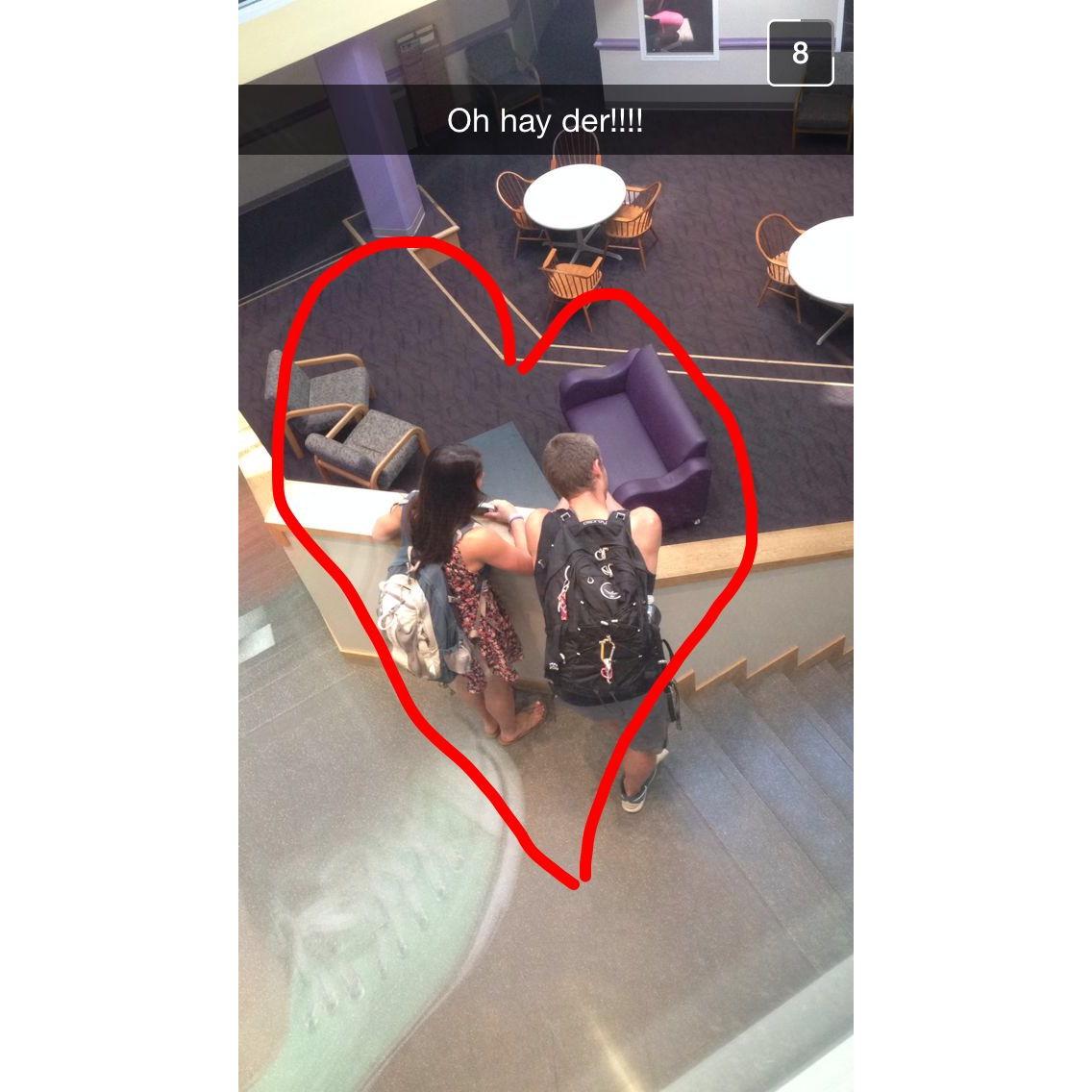 Fun Fact: Brad first got Hannah's number so that he could "send her photos of him napping in the library"... After that, we often spent time together in the library!