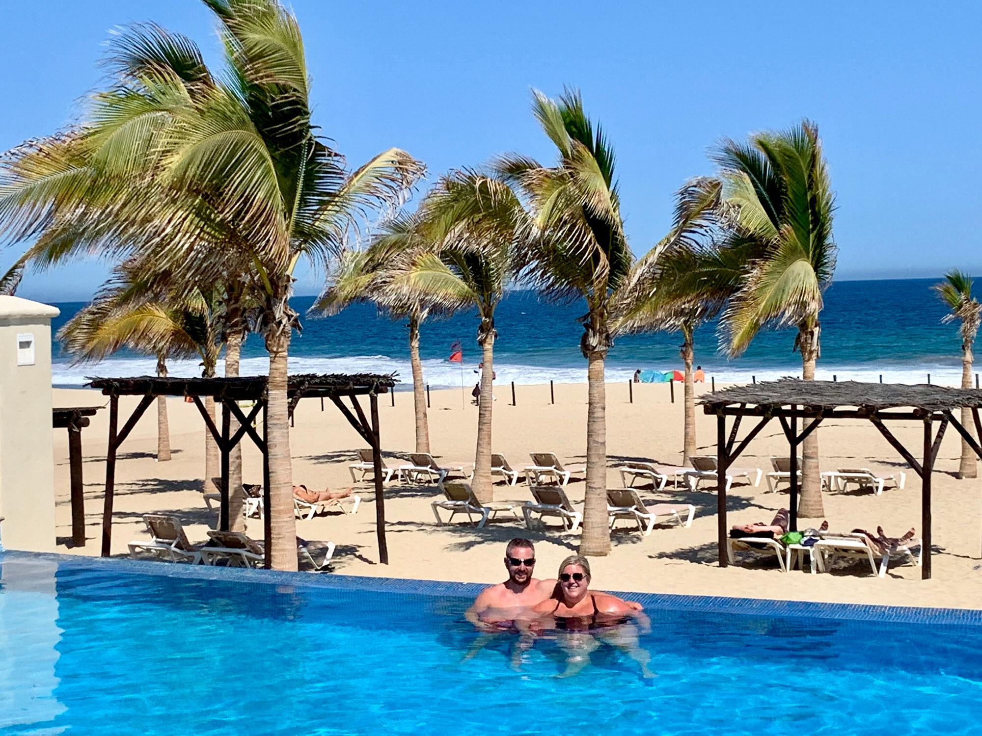 Chilling in the pool in Cabo San Lucas, Mexico