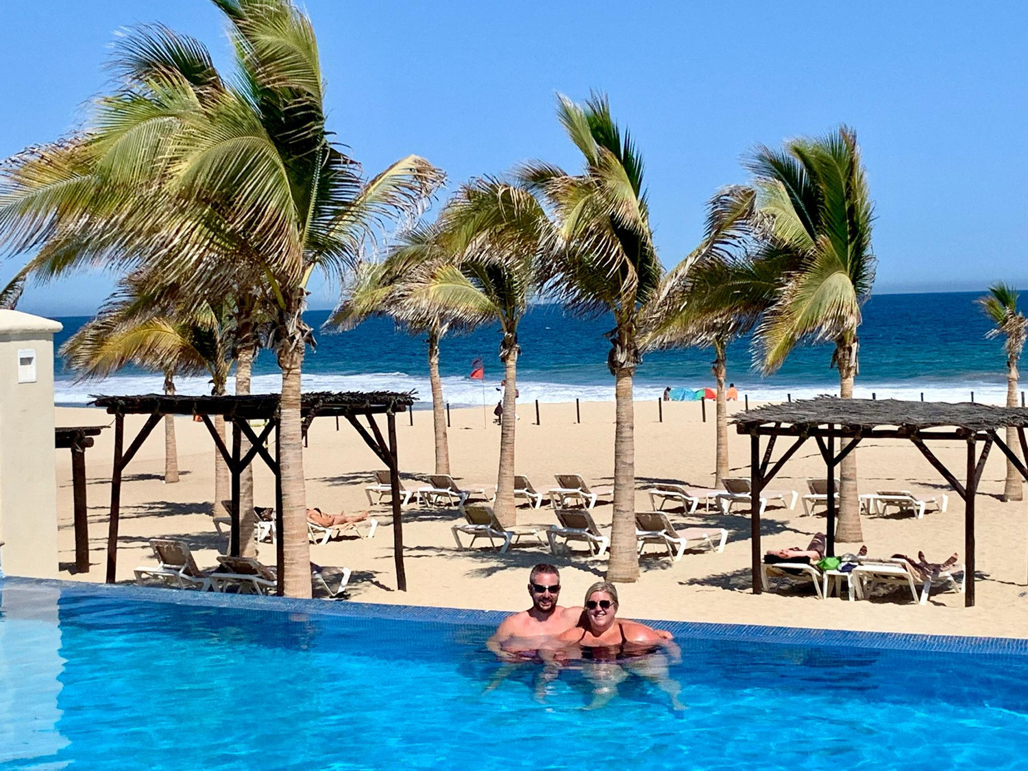 Chilling in the pool in Cabo San Lucas, Mexico