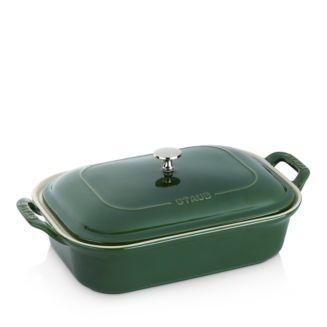 12" x 8" Rectangular Covered Ceramic Baking Dish