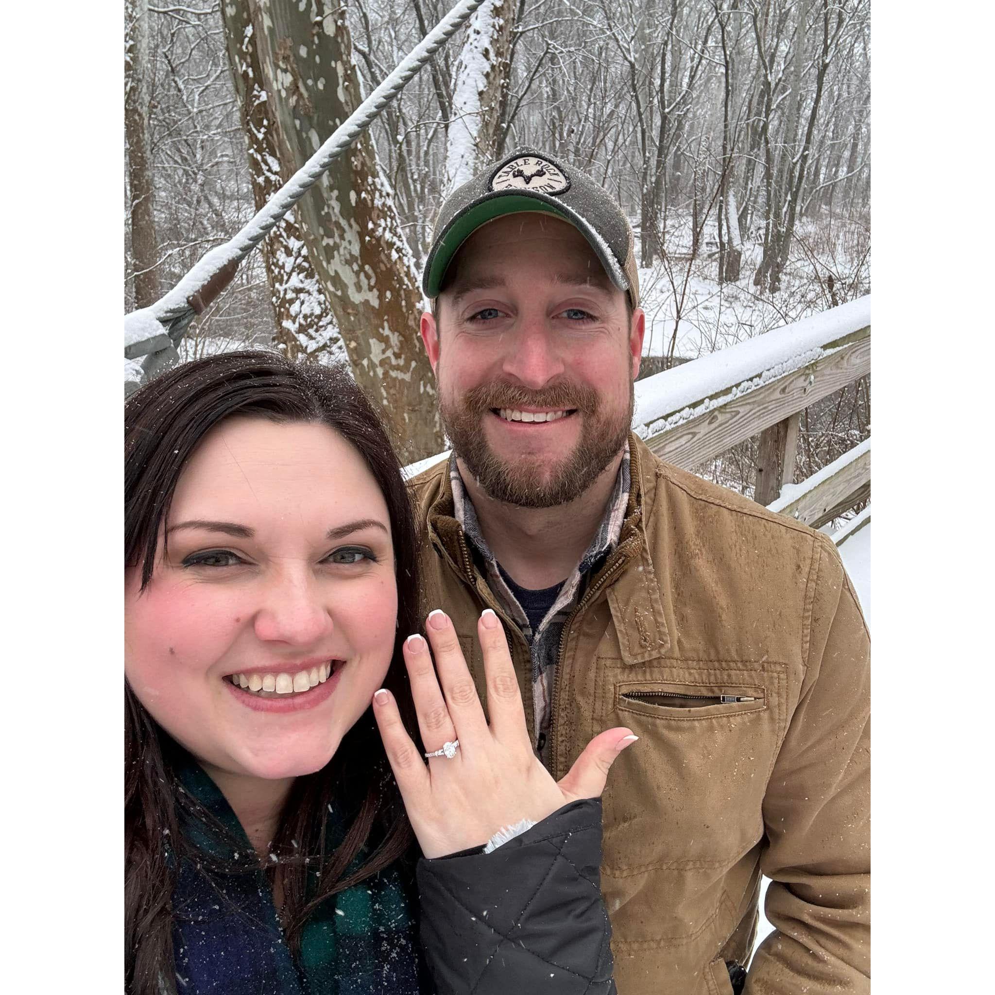 Proposal in the snow!