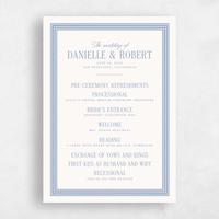 Blue Wedding Program - Encanto