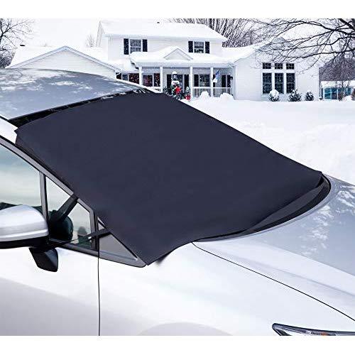 OxGord Windshield Snow Cover Ice Removal Wiper Visor Protector All Weather Winter Summer Auto Sun Shade for Cars Trucks Vans and SUVs Stop Scraping with a Brush or Shovel