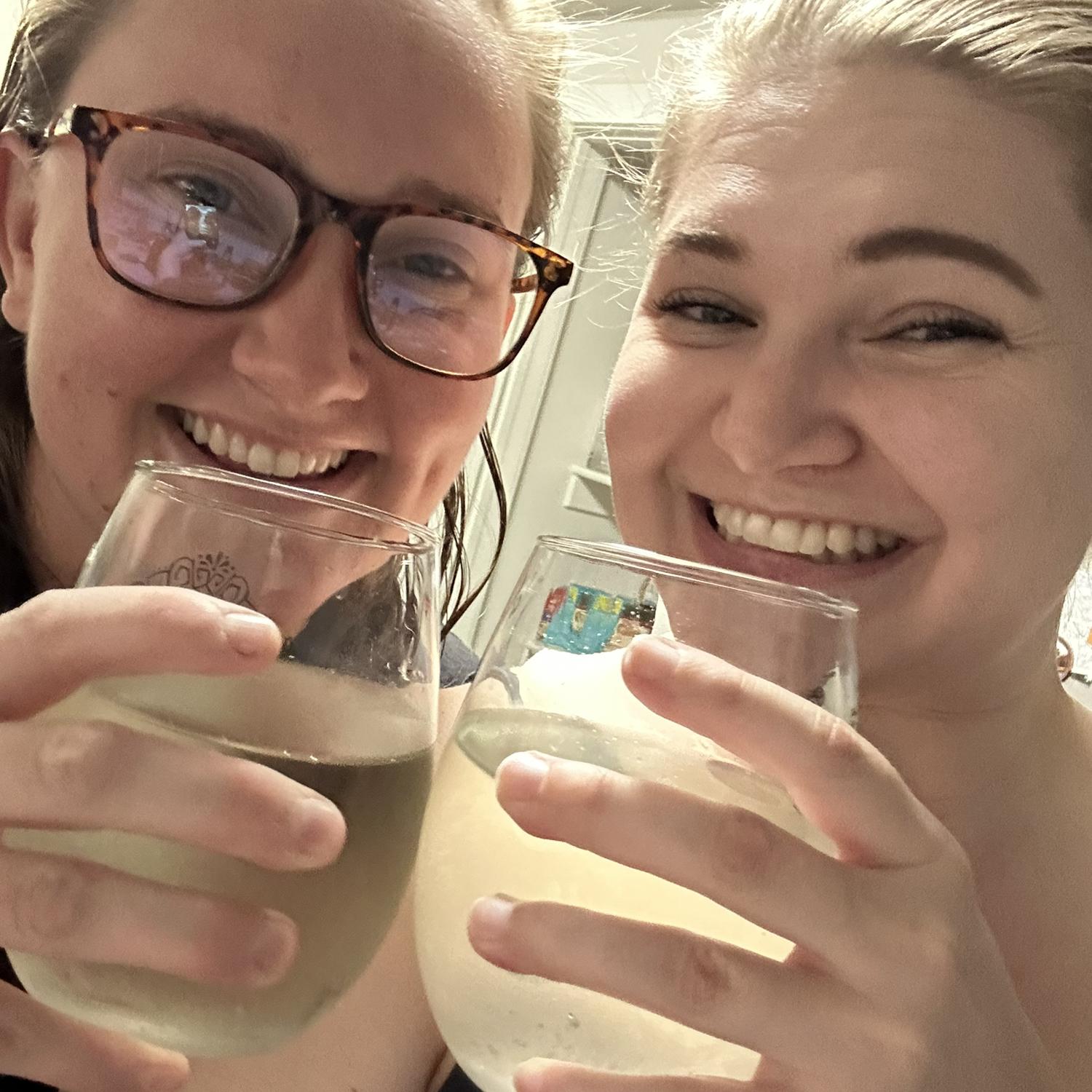 This was the night we booked our Venue! A little celebratory drink