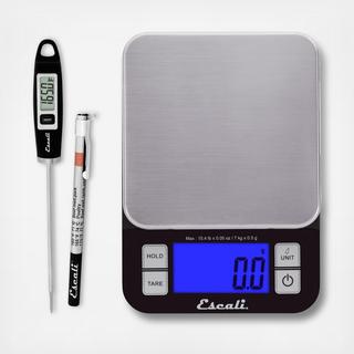 2-Piece Kitchen Scale & Thermometer Set