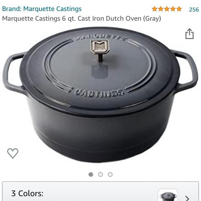 Marquette Castings 6 qt. Cast Iron Dutch Oven (Gray)