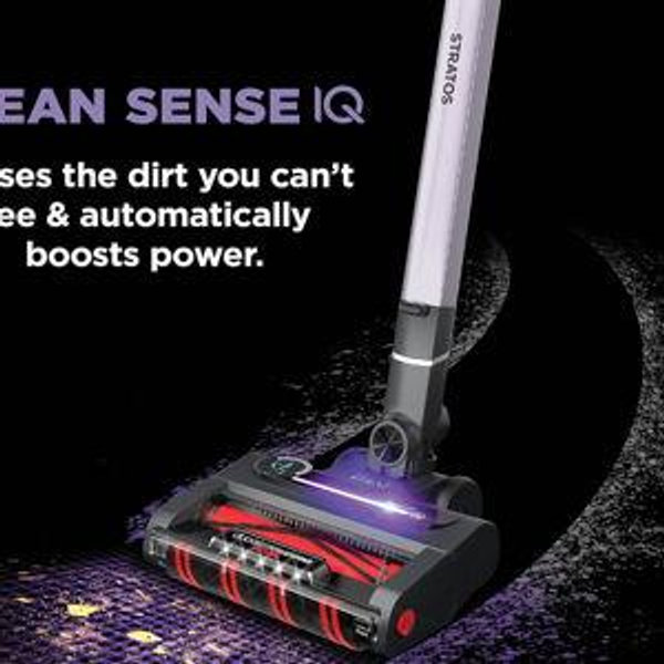 Shark Stratos Cordless Vacuum with Clean Sense IQ and Odor Neutralizer, MultiFlex Wand, Includes Crevice Tool & Anti-Allergen Brush, Up To 60 Minute Runtime, Ash Purple, IZ862H