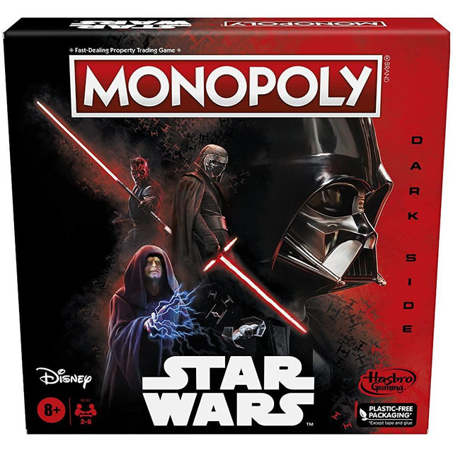 Monopoly: Disney Star Wars Dark Side Edition Board Game for Families and Kids Ages 8+, Star Wars Gift, Family Game Night
