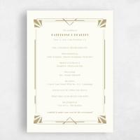 Beige Wedding Program - Baker