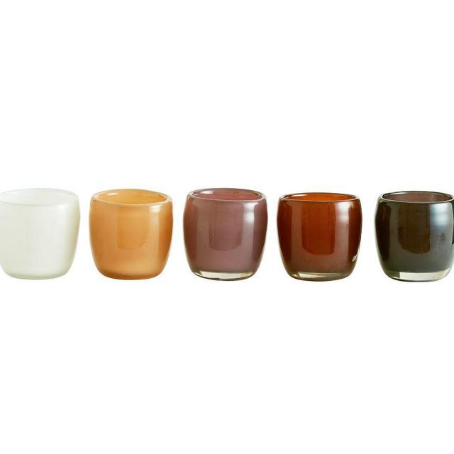 Mineral Glass Votive Candle Holders, Multi, Set of 5