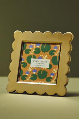 Handpainted Brass Wiggle Picture Frame