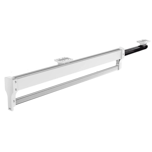 MAFAGE Pull Out Closet Valet Rod, Adjustable Sliding Heavy Duty Steel Top Mounted Clothes Storage Hanger Rail for Closet Wardrobe (347mm/13.7inch)