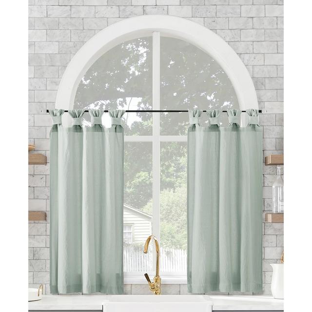 Archaeo Washed Twist Tab Cafe Curtain Pair, 52" x 36"