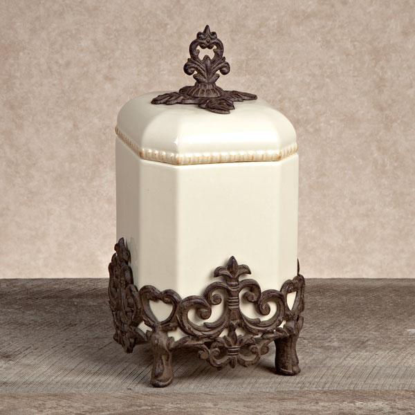 Provencial Small Cream Canister - GG Collection (Available Late Nov.)