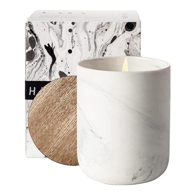 Hidden Label Scented Soy Candles, Large Candle 12oz Thai Lemongrass Ceramic Jar Lava Collection, Gorgeous Gifts for Birthday Thanksgiving Christmas