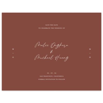 Brown Wedding Digital Save the Date - Ivor Landscape