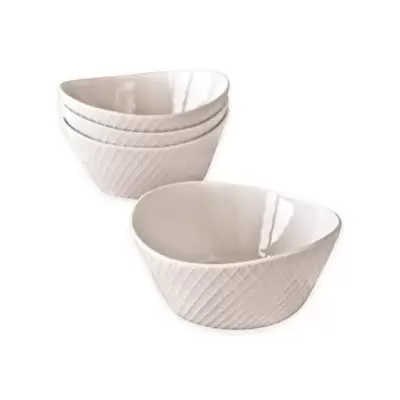 Over and Back® Surface Bowls in White (Set of 4)