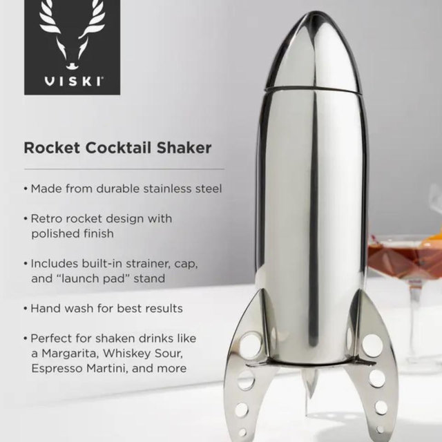 Irving Rocket Cocktail Shaker in Stainless Steel