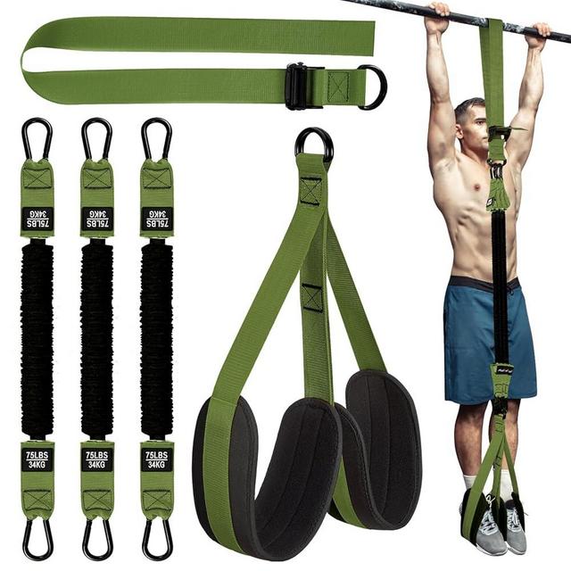 Pull Up Assistance Bands, Heavy Duty Resistance Band for Pull Up Bar, Adjustable Weight/Size with Fabric Feet/Knee Rest, Bands for Pull Up Assist for Strength Training, Patented Pull Up Assist Band