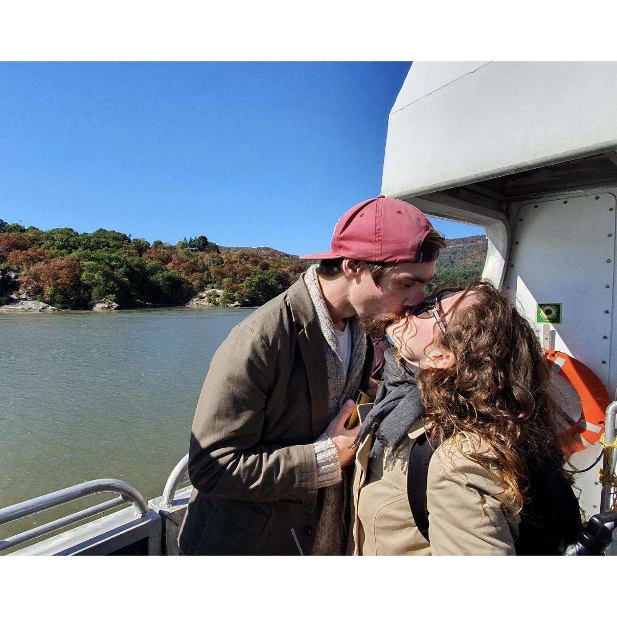 On the fall foliage cruise to Cold Springs Harbor.