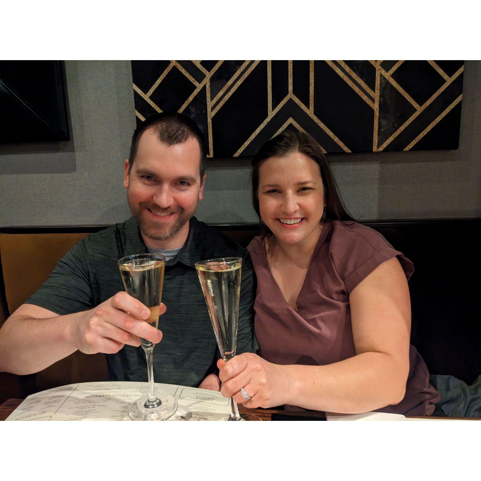 cheers to being engaged!