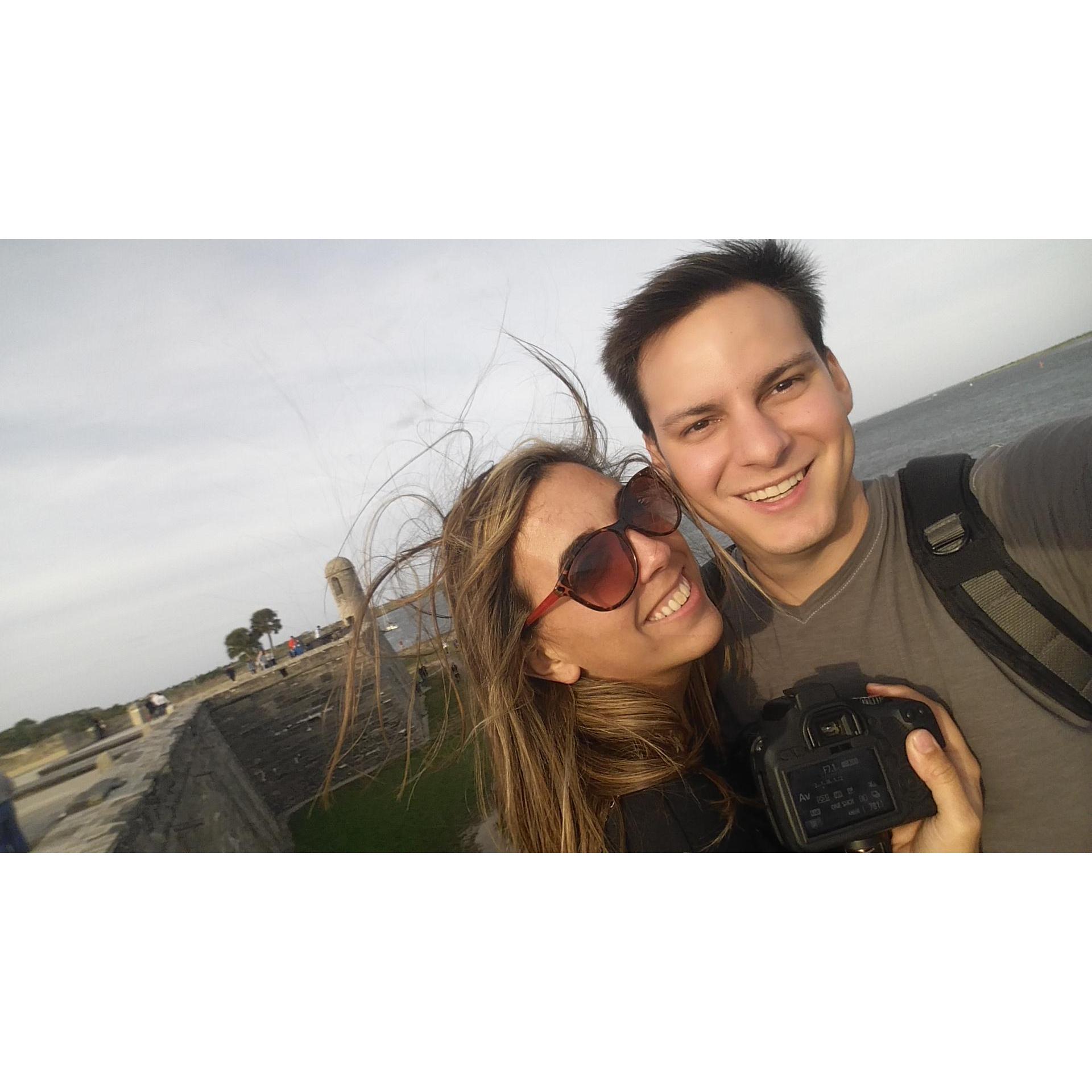 This is our first picture together. The first of many weekend getaways, it was here in St. Augustine where we knew we wanted to keep adventuring together.