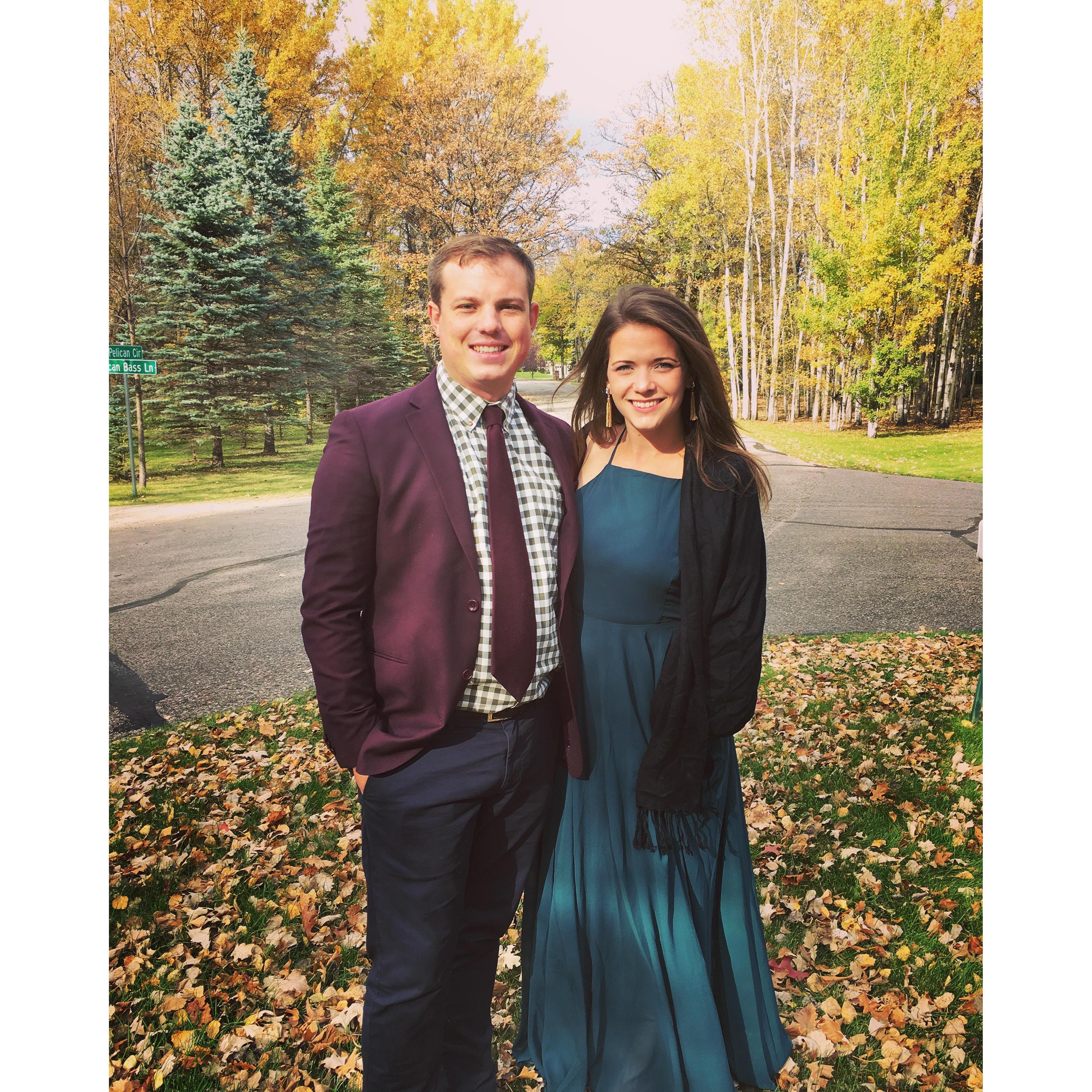 We love traveling to different places together, this is at a wedding in Minnesota!
