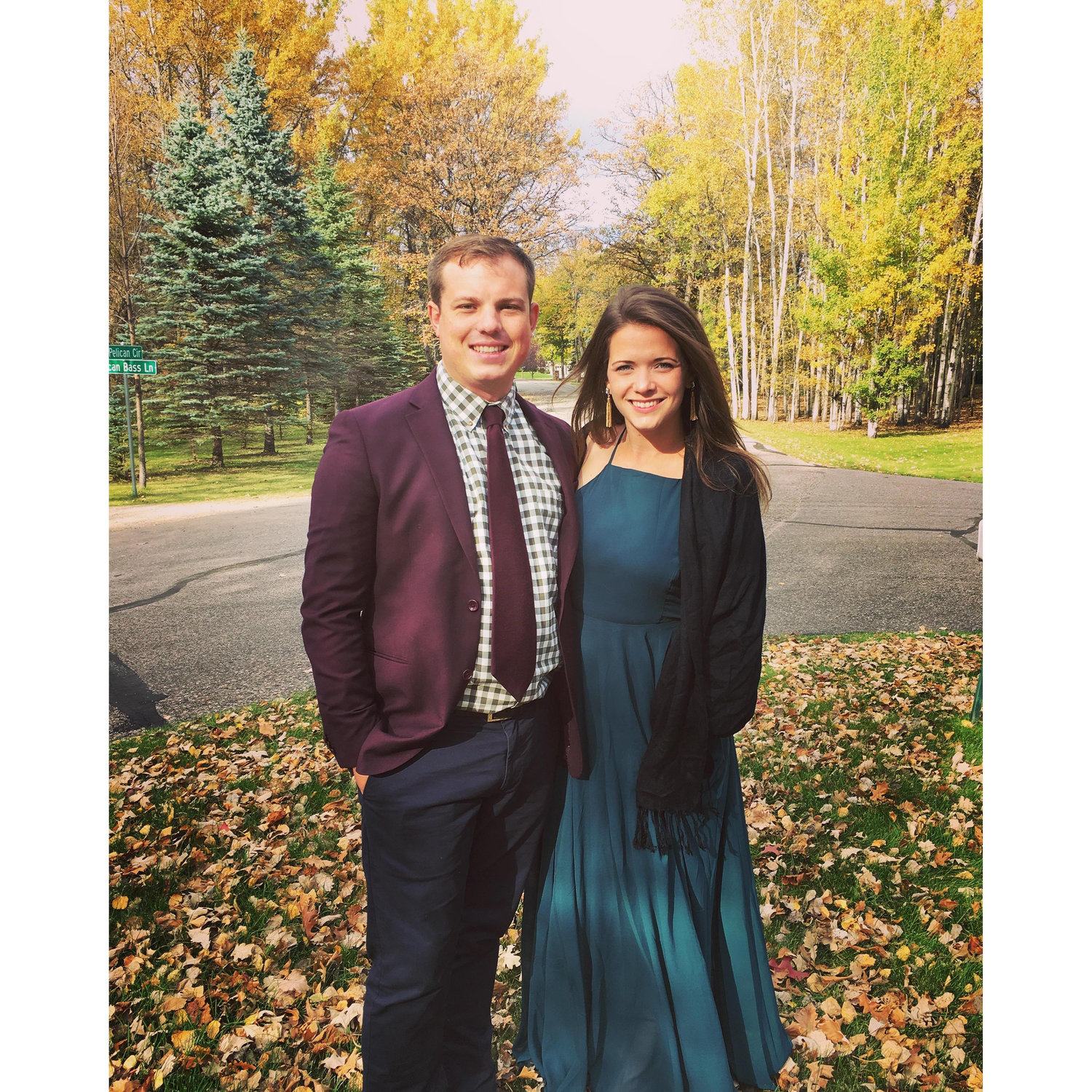 We love traveling to different places together, this is at a wedding in Minnesota!
