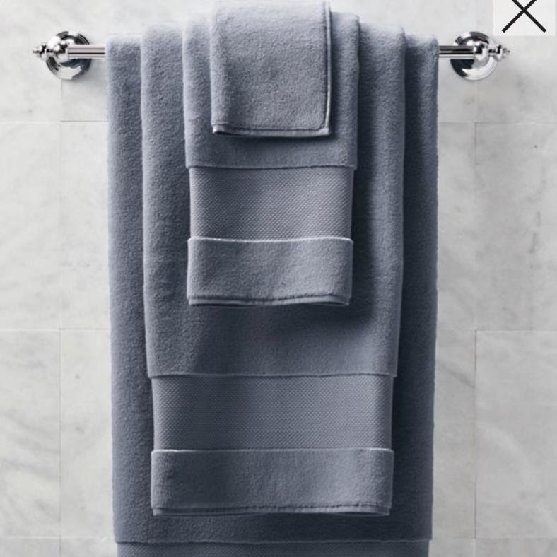 Frontgate Resort Cotton Bath Towels - french blue