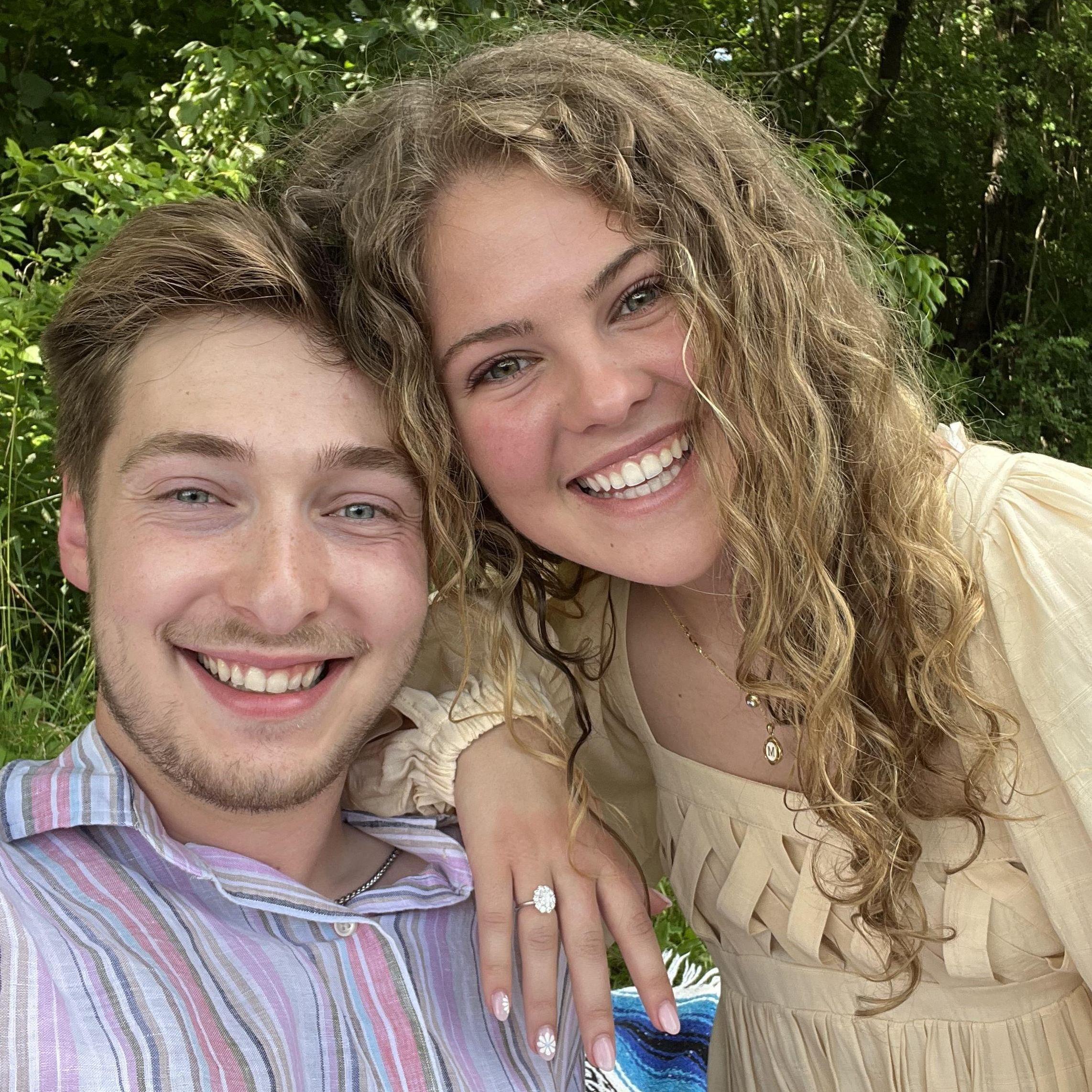 Our first selfie as an engaged couple! This went out to our friends and family.