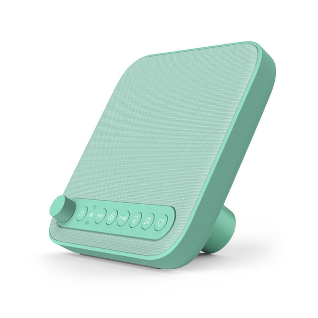 Pure Enrichment PureBaby Sound Machine - Mint Green: White Noise, Heartbeat, Lullabies, Ocean, Rain
