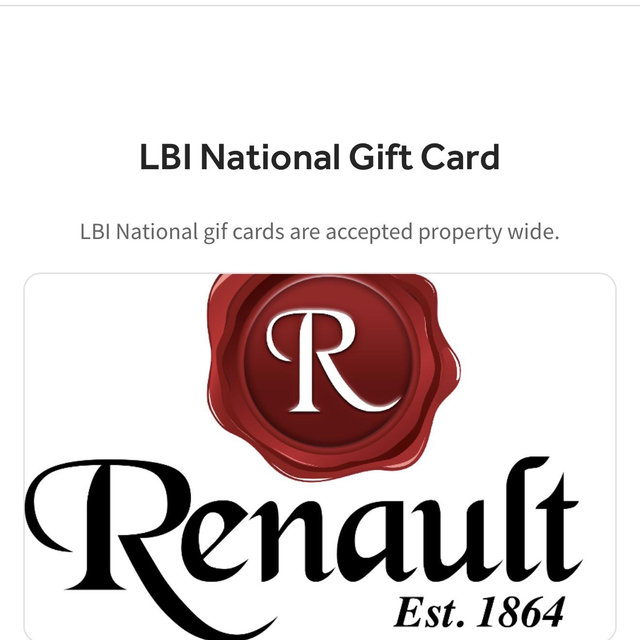 Renault Winery Gift Card