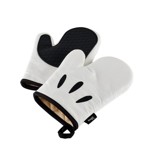 Disney Monochrome Cotton 2 Piece Oven Mitt Set, White
