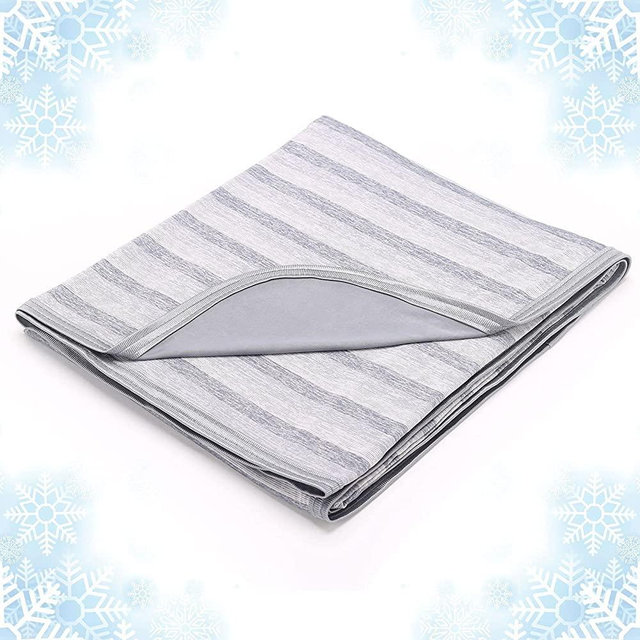 Cooling Throw Blanket with Double Sided Cold Effect, Lightweight Breathable Summer Blanket, Throw Blankets for Couch, Transfer Heat to Keep Body Cool for Hot Sleepers and Night Sweats, 50"x70"