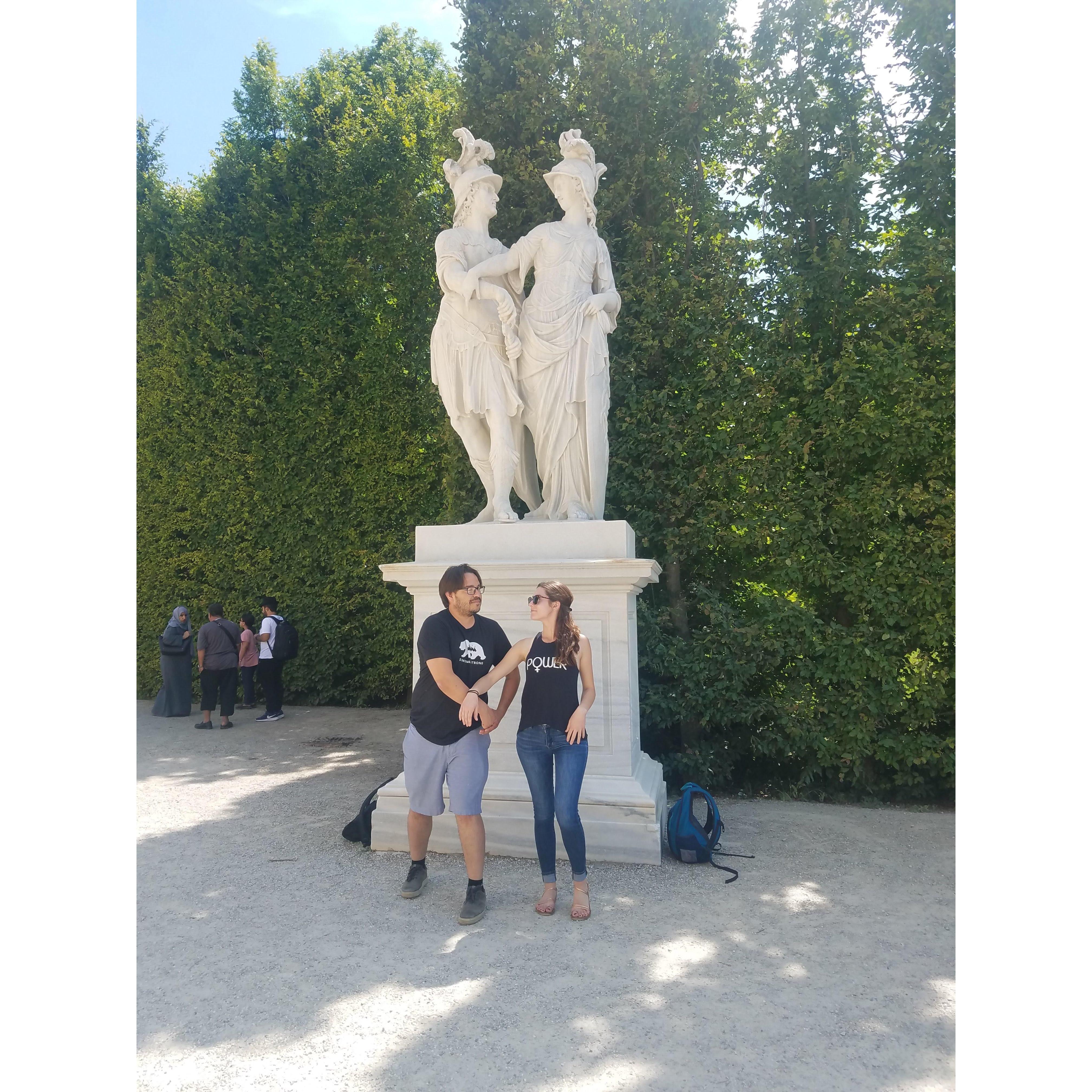 Becoming the statue in Vienna, Austria - June 2019