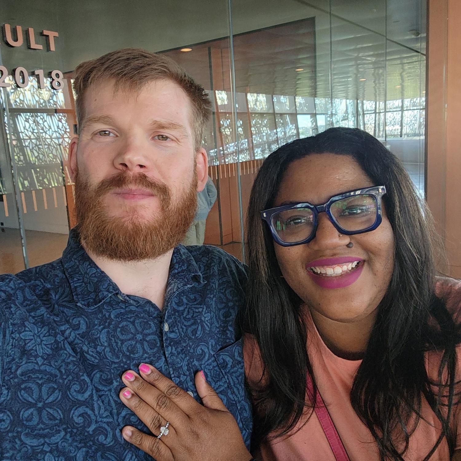 The happy couple after Gibbs proposed!