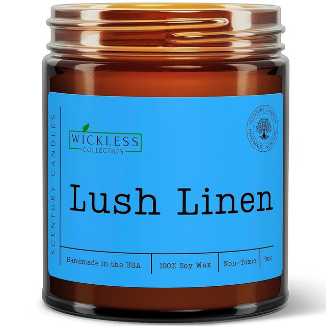 Wickless Linen Scented Candles for Candle Warmer Lamp, Many Scents to Choose, 100% Non-Toxic Soy Wax, Candle Melts for Warming Plate, Handmade in The USA (Lush Linen)