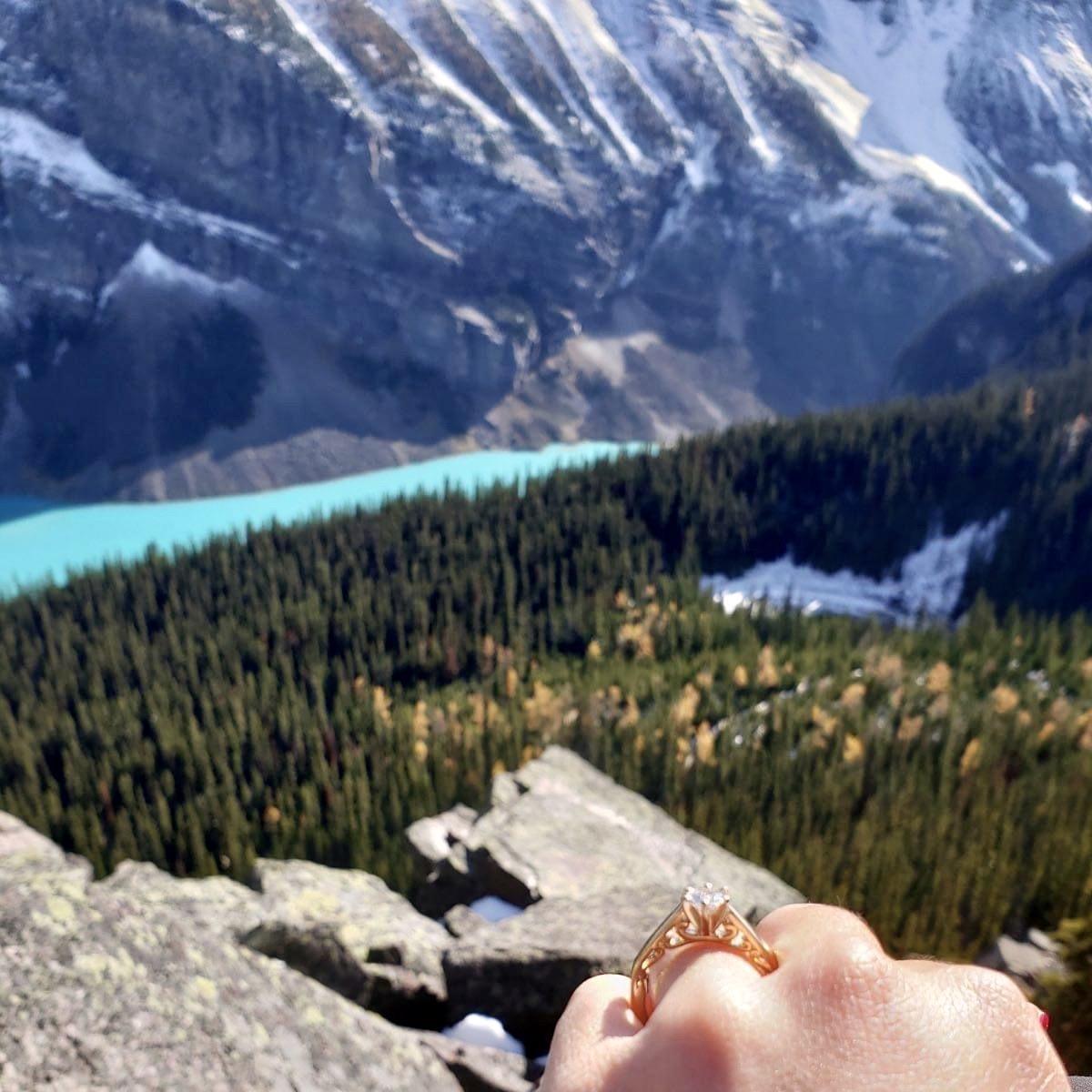 The rocky mountains were nice and all...but I was pretty distracted by the one on my finger :)