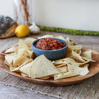 Circular Chip and Dip Platter with Bowl