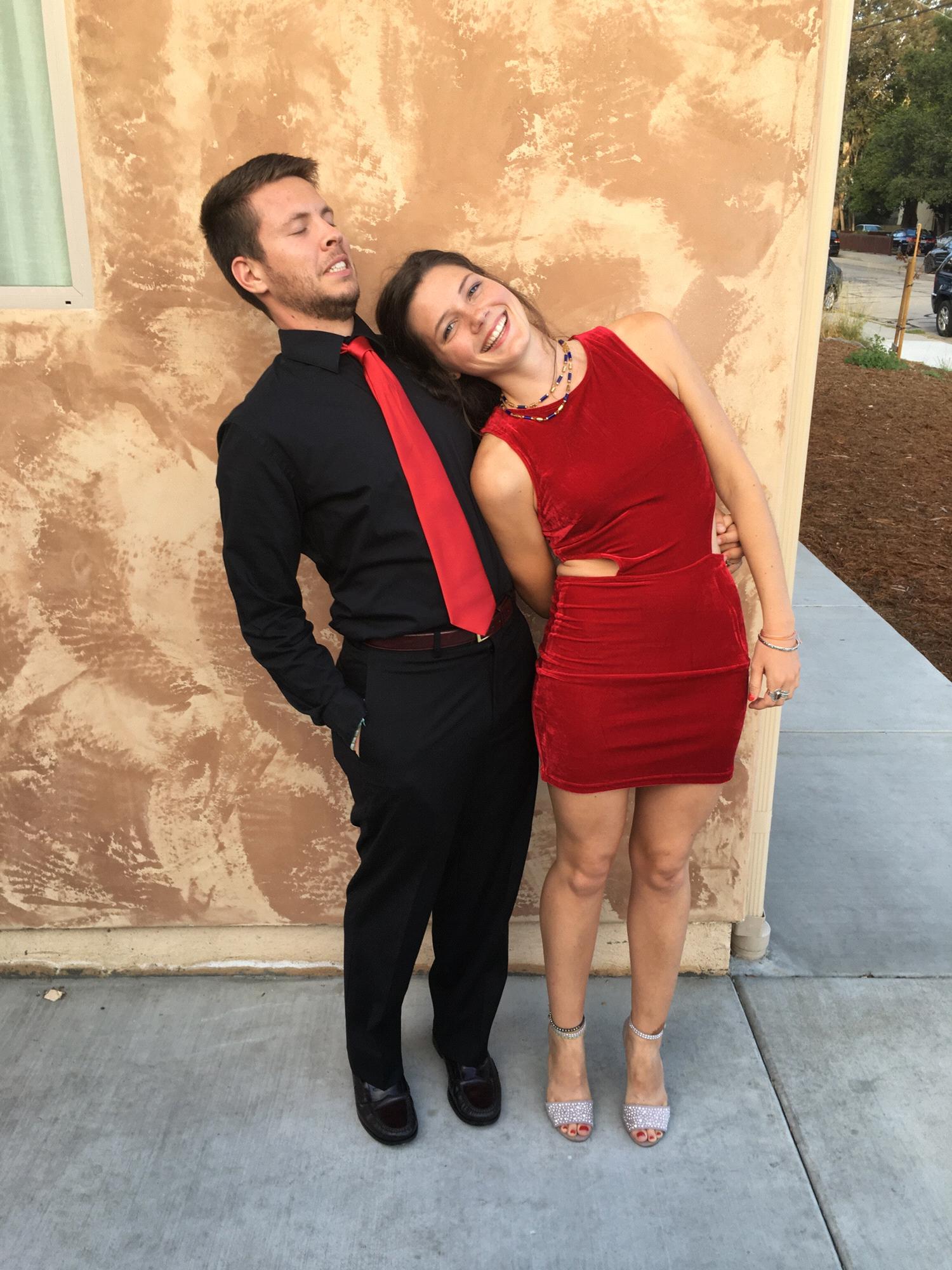 Taylor will do anything to make Claire laugh! Sorority formal, 2016