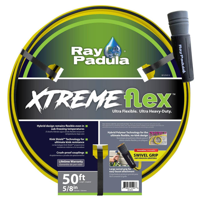 Ray Padula XtremeFlex Hybrid Polymer 5/8"x50' Garden Hose - Yellow