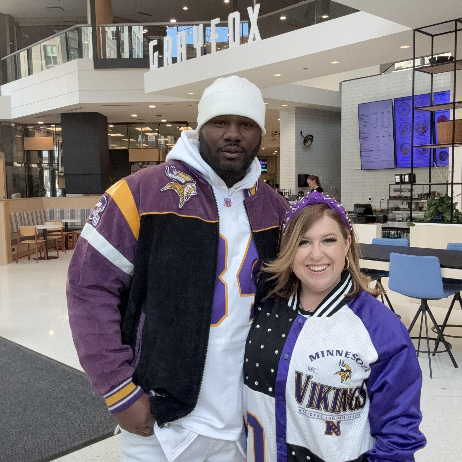 SKOLLLL Baby!  Darcell's love for the Vikings has now become a staple in the Henry household!