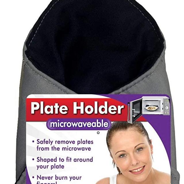 Hot Plate Holder -Plate Cozy for Hot Plates, Microwave Hot Plate Holder, Coozie for Hot or Cold Plates, Best for Kids, Microwave Safe Kitchen Accessory & Washable Koozie, Great Gift Idea