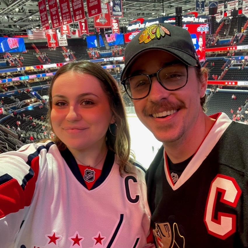 Cheering on the Caps at our first hockey game together 🏒 3.09.2024