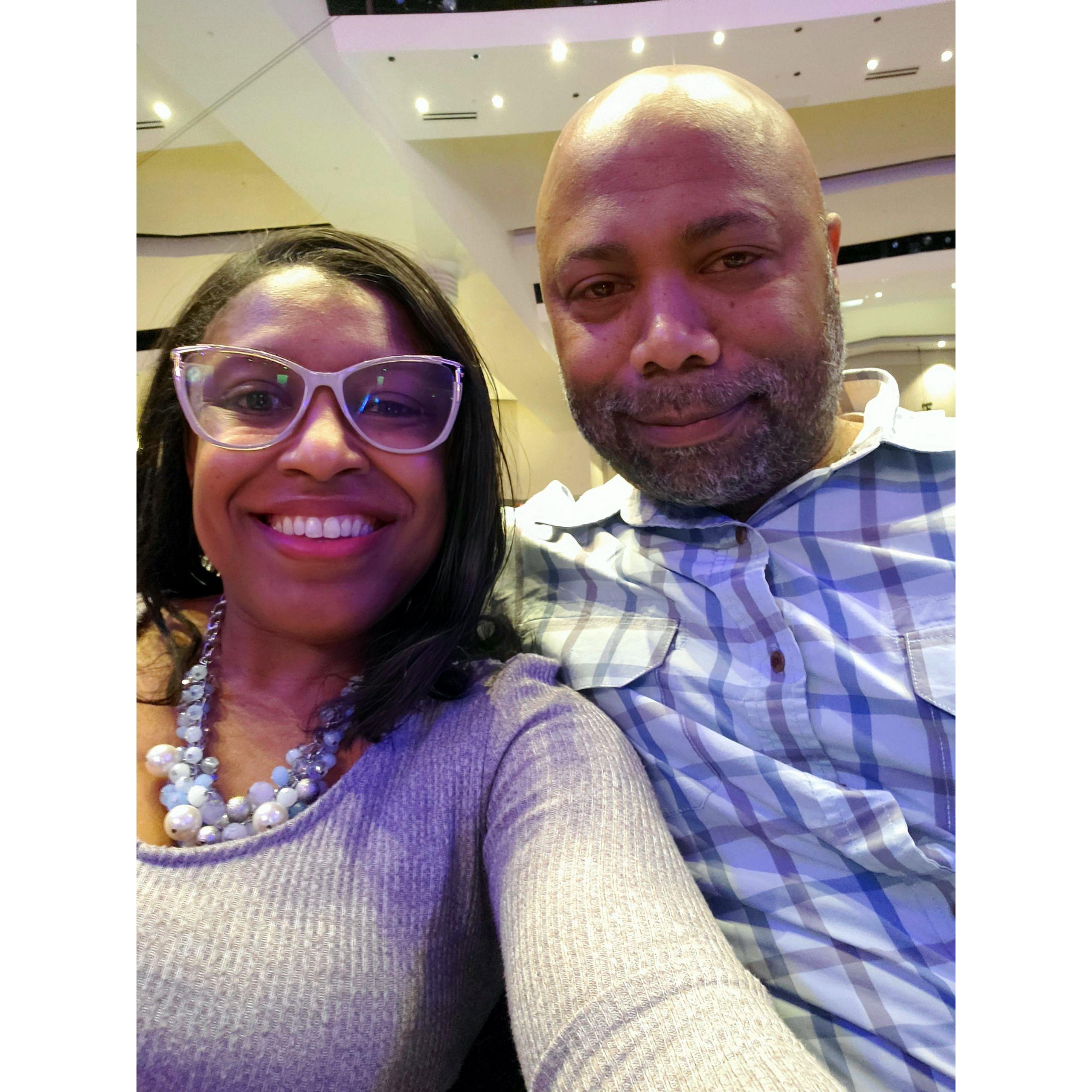 Worshipping together at our church.