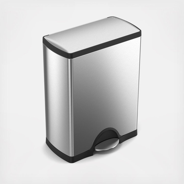 simplehuman, Stainless Steel Rectangular Step Can | Zola